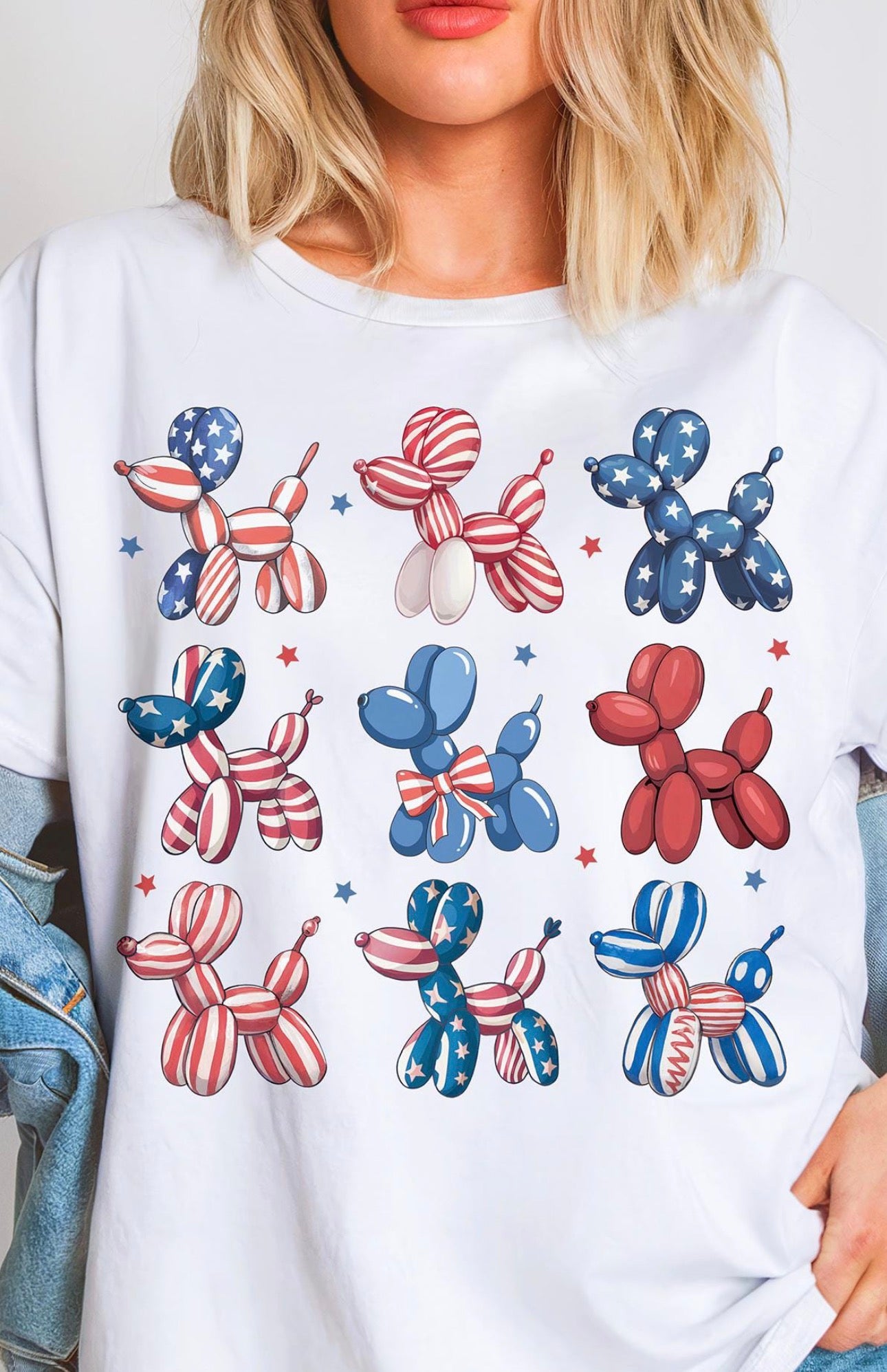 Balloon Dog / 4th of july t-shirt / festive t-shirt / America